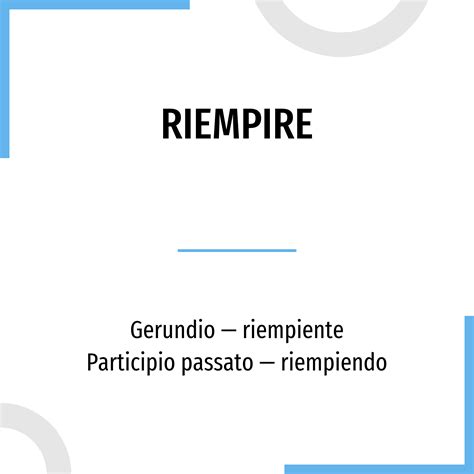 coniugazione del verbo riempire